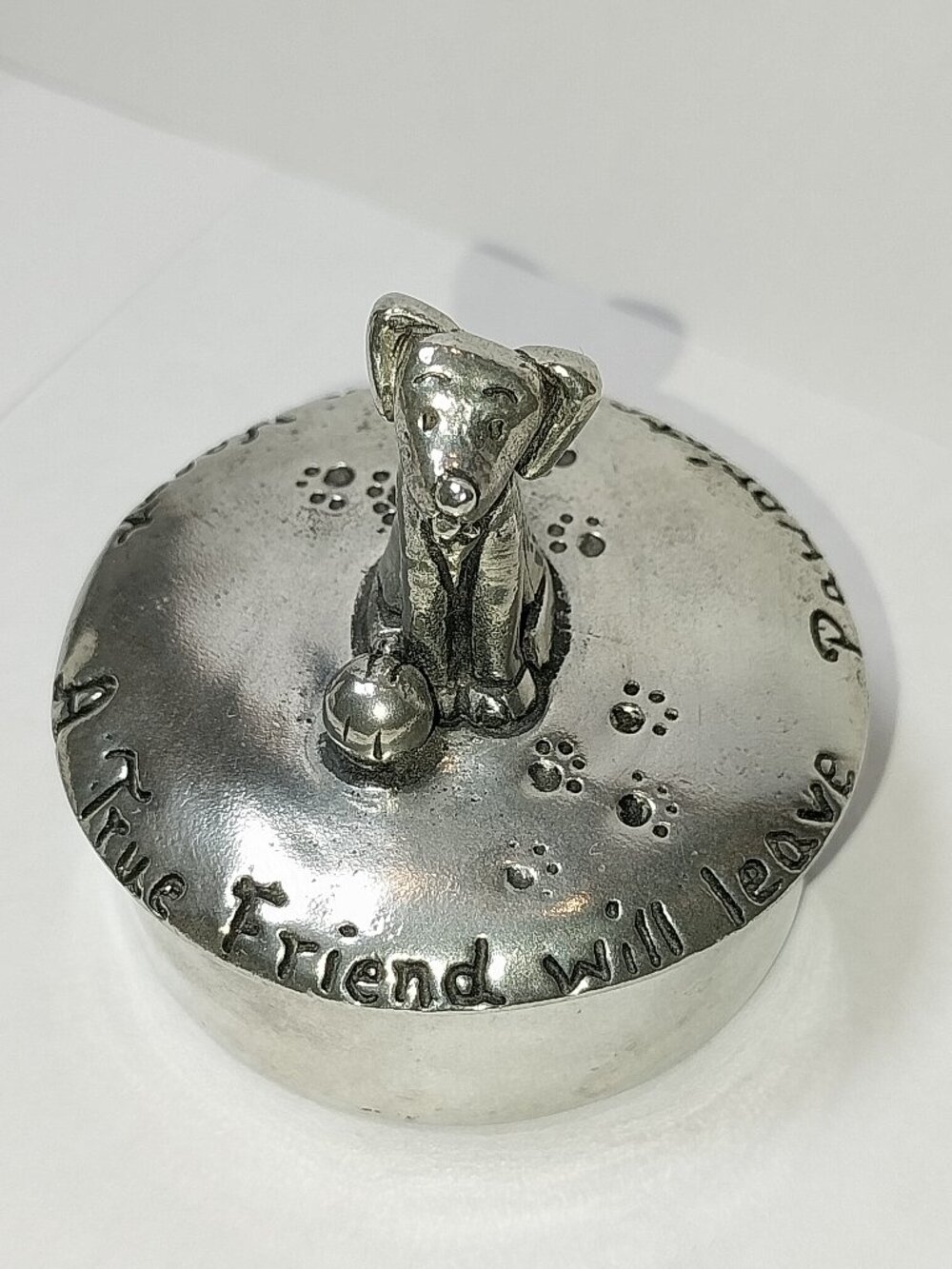 Pawprints in Your Heart Puppy Trinket Box